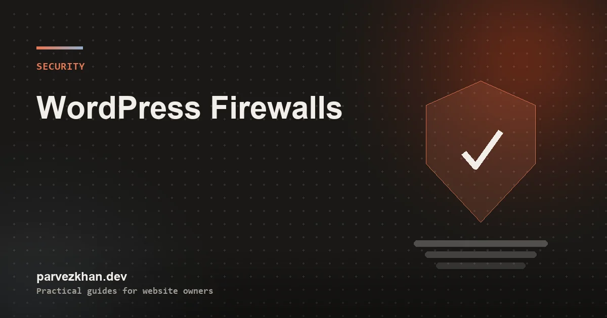 WordPress Firewalls — original abstract editorial illustration