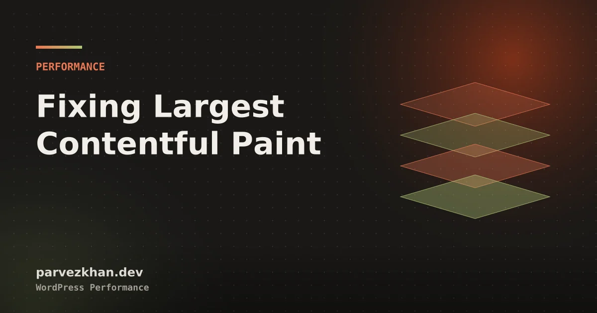 Abstract artwork of stacked layers representing the phases of page loading