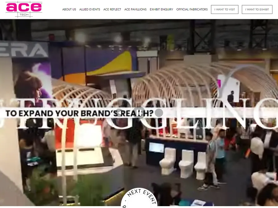 AceTech Expo website homepage screenshot